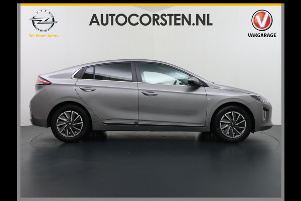 Hyundai IONIQ Premium EV 38kWh Apple Carplay Android Auto Navi Ecc Leder Elec.Stoel + Verwarming/ventilatie Stuurverwarming Camera DAB Keyless Cruise Control Led Infinity® Luidsprekers Achterbank verwarmd Bluetooth Dodehoek detector Draadloze tel.lader 1e Eigenaar