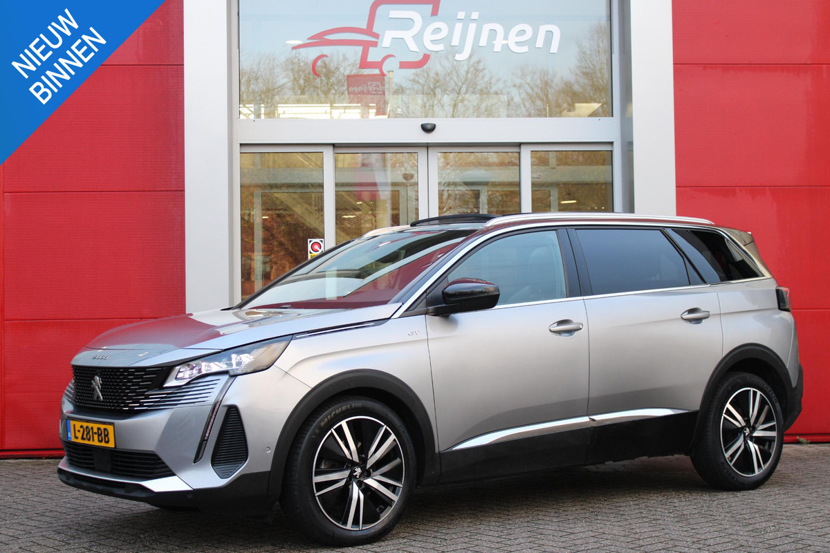 Peugeot 5008 1.2 130PK AUTOMAAT BLUE LEASE GT | PANORAMISCH SCHUIF/KANTEL DAK | ELEKTRISCH VERSTELBARE STOEL MET GEHEUGEN FUNCTIE | ELEKTRISCHE ACHTERKLEP | MASSAGE STOELEN | KEYLESS ENTRY/START | NAVIGATIE 10" TOUCHSCREEN | APPLE CARPLAY/ANDROID AUTO | STOEL VERWARMING | CLIMATE CONTROL | DAB+ RADIO |