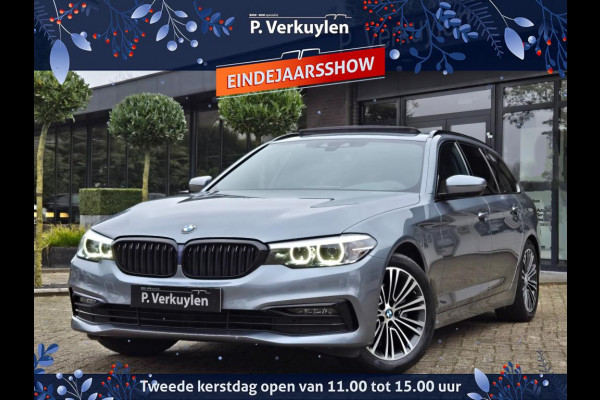 BMW 5 Serie 520i SPORTLINE I PANORAMA I SPORTSTOELEN I CAMERA I TREKHAAK I