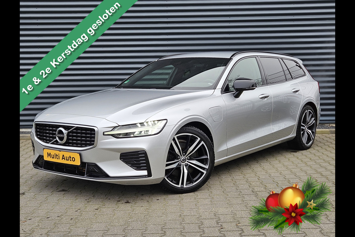 Volvo V60 T6 Recharge AWD R-Design Plug In Hybrid PHEV | Adaptive Cruise | Lederen Sportstoelen Memory | Harman Kardon | Keyless | 19"L.M | Camera | Apple Carplay |