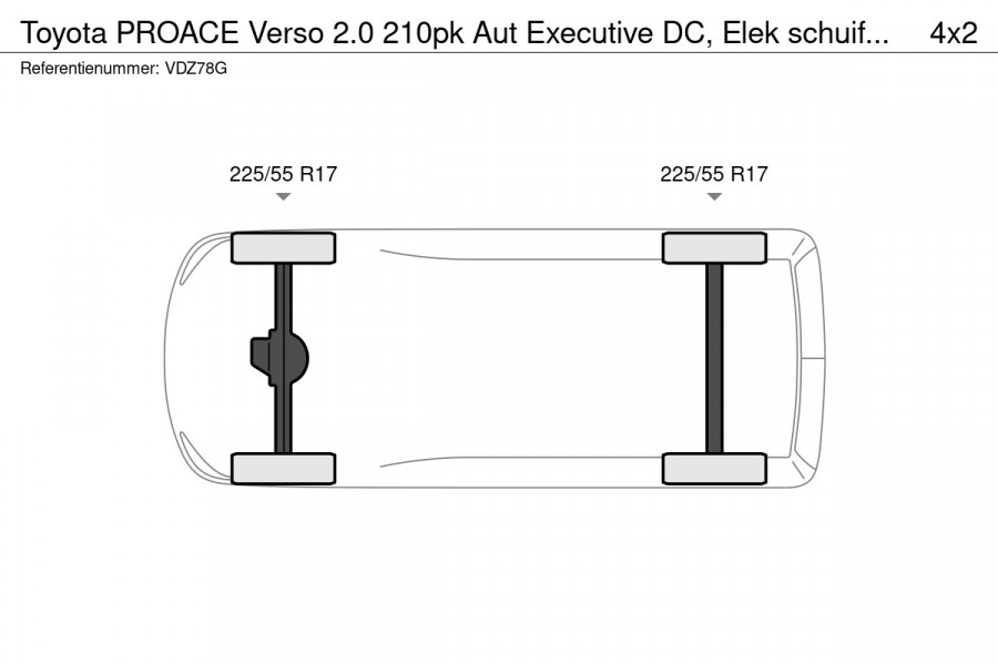 Toyota ProAce Verso 2.0 210pk Aut Executive DC, Elek schuifdeuren, HUD, Panoramadak, Leder