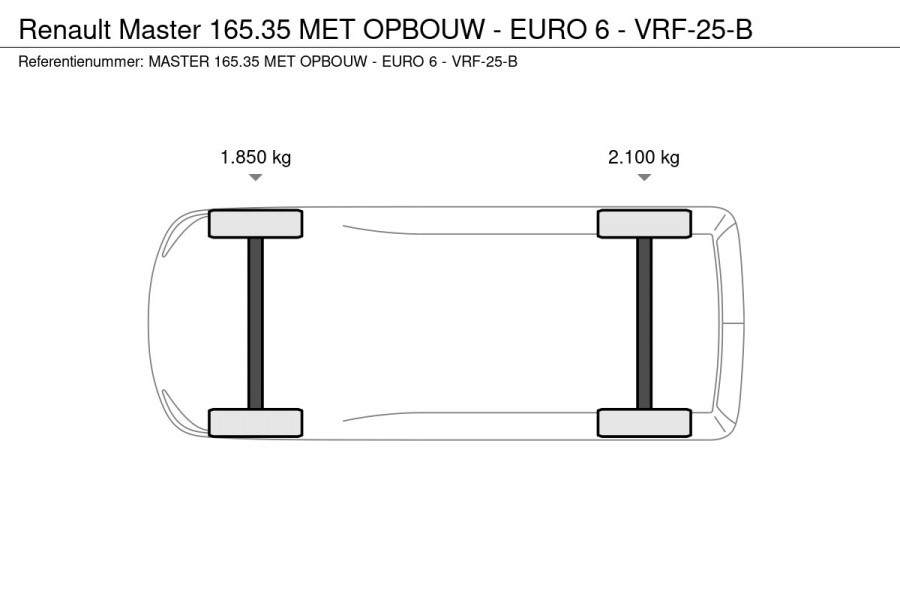 Renault Master 165.35 MET OPBOUW - EURO 6 - VRF-25-B