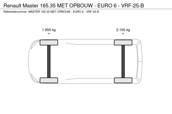 Renault Master 165.35 MET OPBOUW - EURO 6 - VRF-25-B