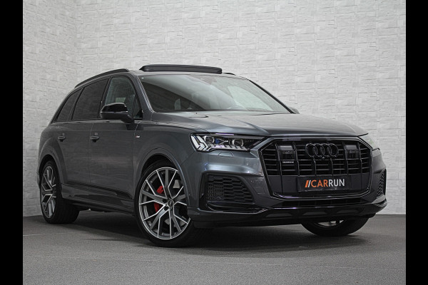 Audi Q7 55 TFSI e S-Line | RS-Seats | 360 View | Panorama | ACC | B&O Sound | Laser-LED | Head-Up | Keyless-Entry | Memory | Trekhaak | ISO-Glas | Luchtvering | 22'' | Dodehoek | Leder Pakket | Zonwering | Sfeerverlichting | Stuurverwarming | Stoelverwarming | Carplay | DAB |