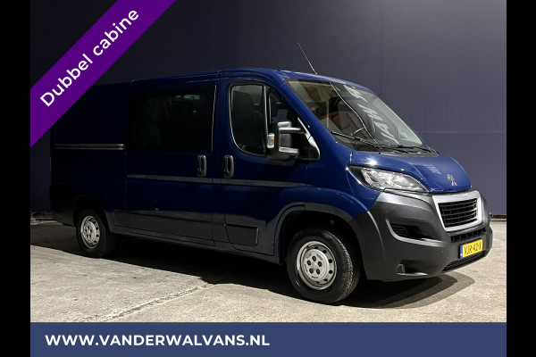 Peugeot Boxer 2.2 BlueHDi 165pk L2H1 Dubbele cabine Euro6 Airco | 6-Zits | navigatie, camera, cruisecontrol, 2500kg trekhaak, parkeersensoren