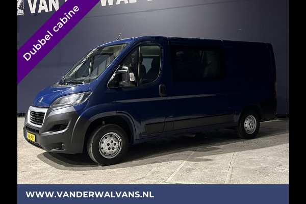 Peugeot Boxer 2.2 BlueHDi 165pk L2H1 Dubbele cabine Euro6 Airco | 6-Zits | navigatie, camera, cruisecontrol, 2500kg trekhaak, parkeersensoren