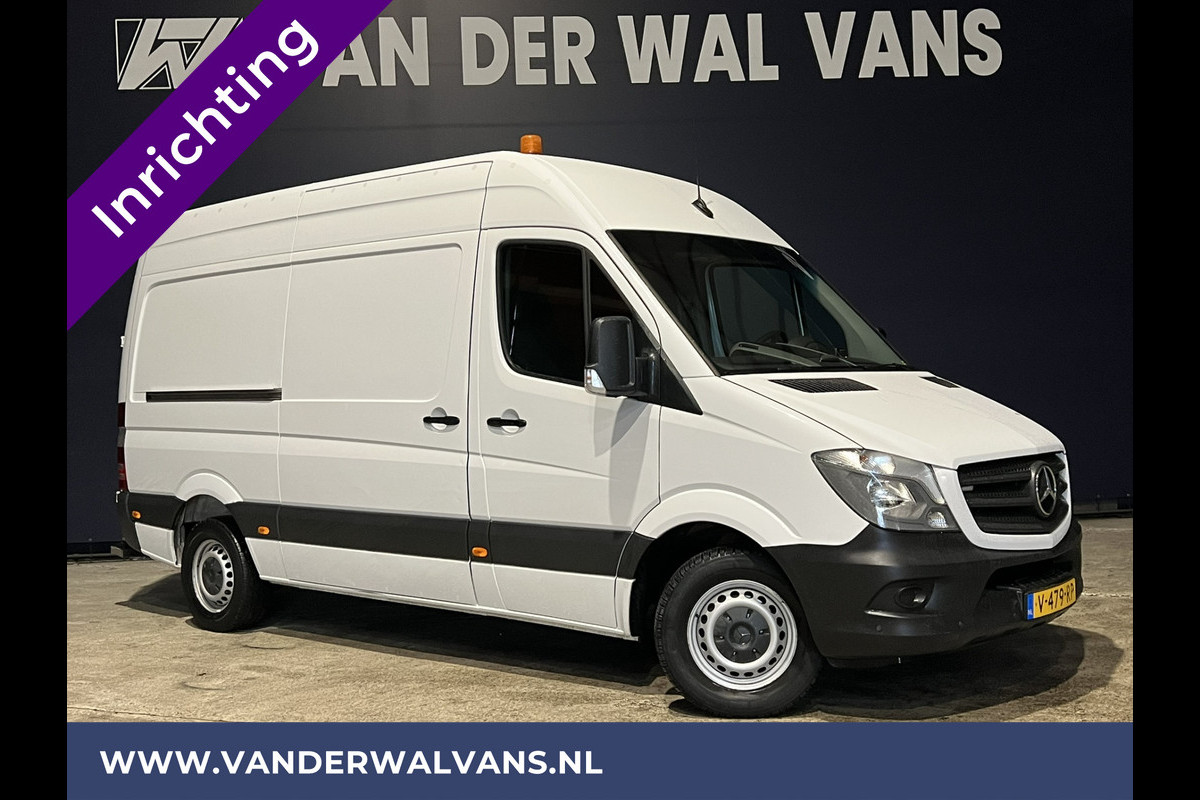 Mercedes-Benz Sprinter 316 CDI 164pk L2H2 inrichting Euro6 Airco | 2800kg Trekhaak | Cruisecontrol parkeersensoren, chauffeursstoel