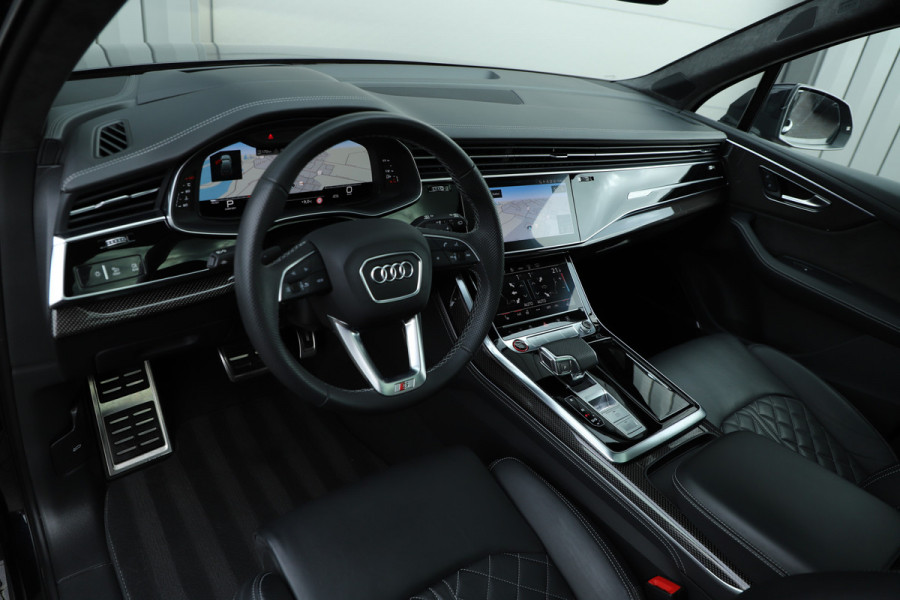 Audi SQ7 4.0 TFSI 507PK Quattro | B&O | 4W-Sturing | Keramische-remmen | Carbon | Lucht-vering | Sfeerverlichting | Matrix-led | Panorama