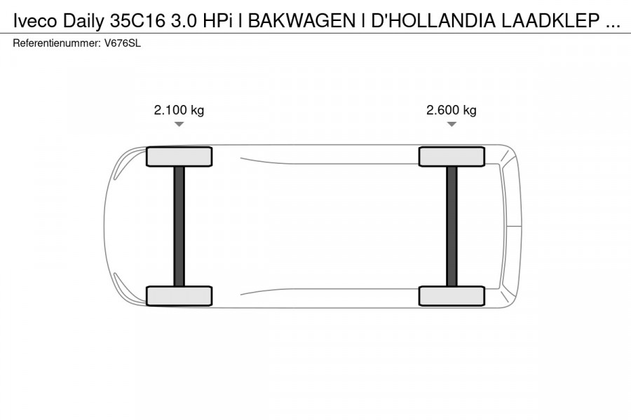 Iveco Daily 35C16 3.0 HPi l BAKWAGEN l D'HOLLANDIA LAADKLEP l DUBBEL LUCHT l TREKHAAK