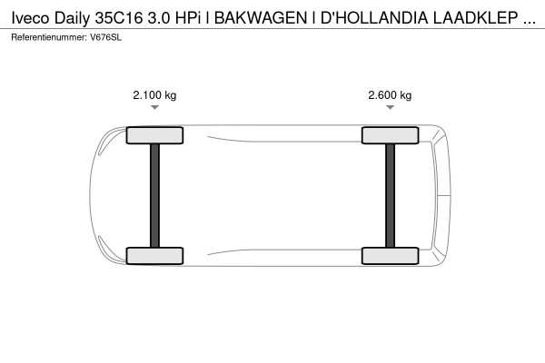 Iveco Daily 35C16 3.0 HPi l BAKWAGEN l D'HOLLANDIA LAADKLEP l DUBBEL LUCHT l TREKHAAK