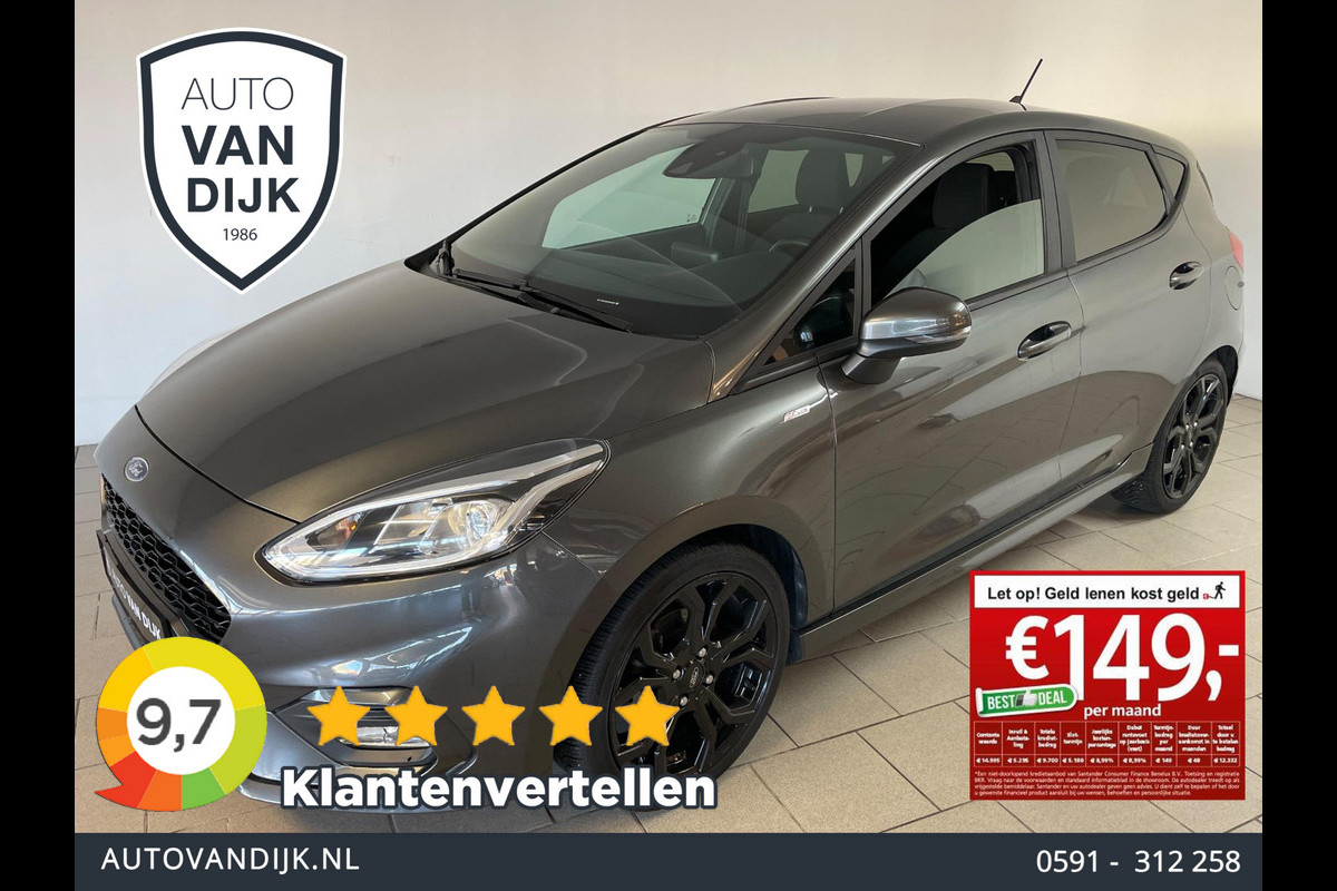 Ford Fiesta 1.0 EcoBoost ST-Line X AIRCO NAVI CRUISE ELEK RAMEN CENT VERG CARBON INT VELGEN PRIVACYGLAS NETTE AUTO