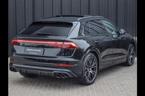 Audi Q8 55TFSI e QUATTRO PRO LINE S COMPETITION | S-SEATS | PANORAMADAK | 4 WIEL BESTURING | B&O SOUND | HEAD-UP | LUCHTVERING | DAB+ |