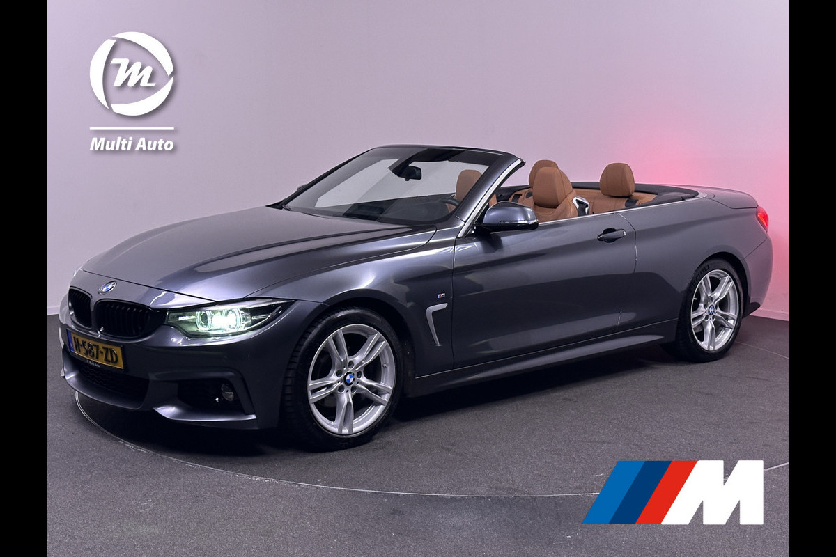 BMW 4 Serie Cabrio 420i High M Sport Edition 184pk Dealer O.H | Lederen Sportstoelen Memory | Navi Pro | Virtual Cockpit | DAB | Stuur / Stoelverwarming | LED | 18"L.M |