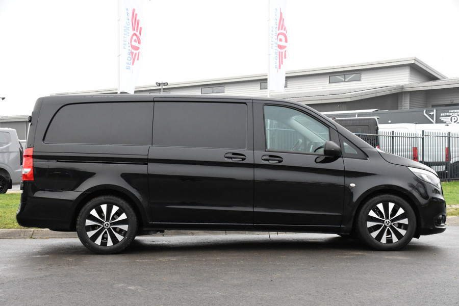 Mercedes-Benz Vito 116 CDI Lang Black Edition Adaptieve Cruise, Camera, Carplay, LED, Standkachel, Automaat, 164PK, UNIEK!