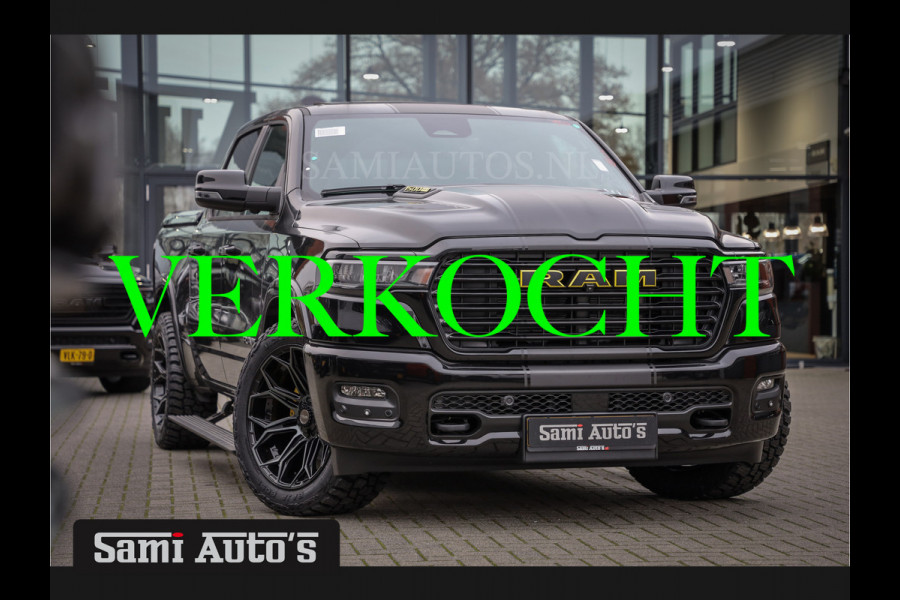 Dodge Ram PREMIUM NIGHT 2025 | BOM VOL + 14.4 INCH SCHERM | LUCHTVERING | HUD | HURRICAN 420PK 636 Nm | PRIJS MET LPG EN COVER EN GARANTIE DUBBELE CABINE | PICK UP | 5 PERSOONS | DC | GRIJSKENTEKEN | VOORRAAD NR 2231 - 4946