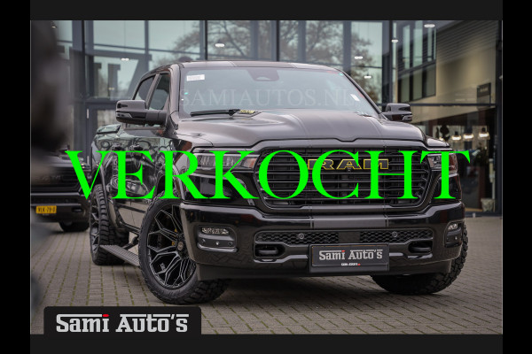 Dodge Ram PREMIUM NIGHT 2025 | BOM VOL + 14.4 INCH SCHERM | LUCHTVERING | HUD | HURRICAN 420PK 636 Nm | PRIJS MET LPG EN COVER EN GARANTIE DUBBELE CABINE | PICK UP | 5 PERSOONS | DC | GRIJSKENTEKEN | VOORRAAD NR 2231 - 4946