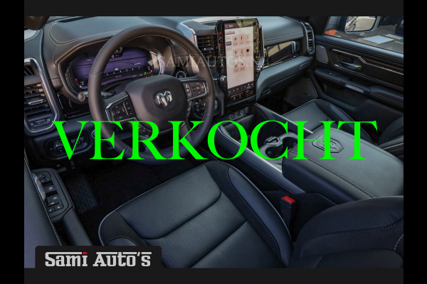 Dodge Ram PREMIUM NIGHT 2025 | BOM VOL + 14.4 INCH SCHERM | LUCHTVERING | HUD | HURRICAN 420PK 636 Nm | PRIJS MET LPG EN COVER EN GARANTIE DUBBELE CABINE | PICK UP | 5 PERSOONS | DC | GRIJSKENTEKEN | VOORRAAD NR 2231 - 4946