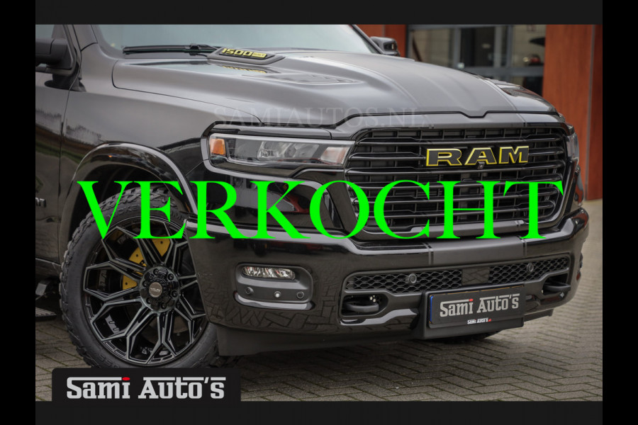 Dodge Ram PREMIUM NIGHT 2025 | BOM VOL + 14.4 INCH SCHERM | LUCHTVERING | HUD | HURRICAN 420PK 636 Nm | PRIJS MET LPG EN COVER EN GARANTIE DUBBELE CABINE | PICK UP | 5 PERSOONS | DC | GRIJSKENTEKEN | VOORRAAD NR 2231 - 4946