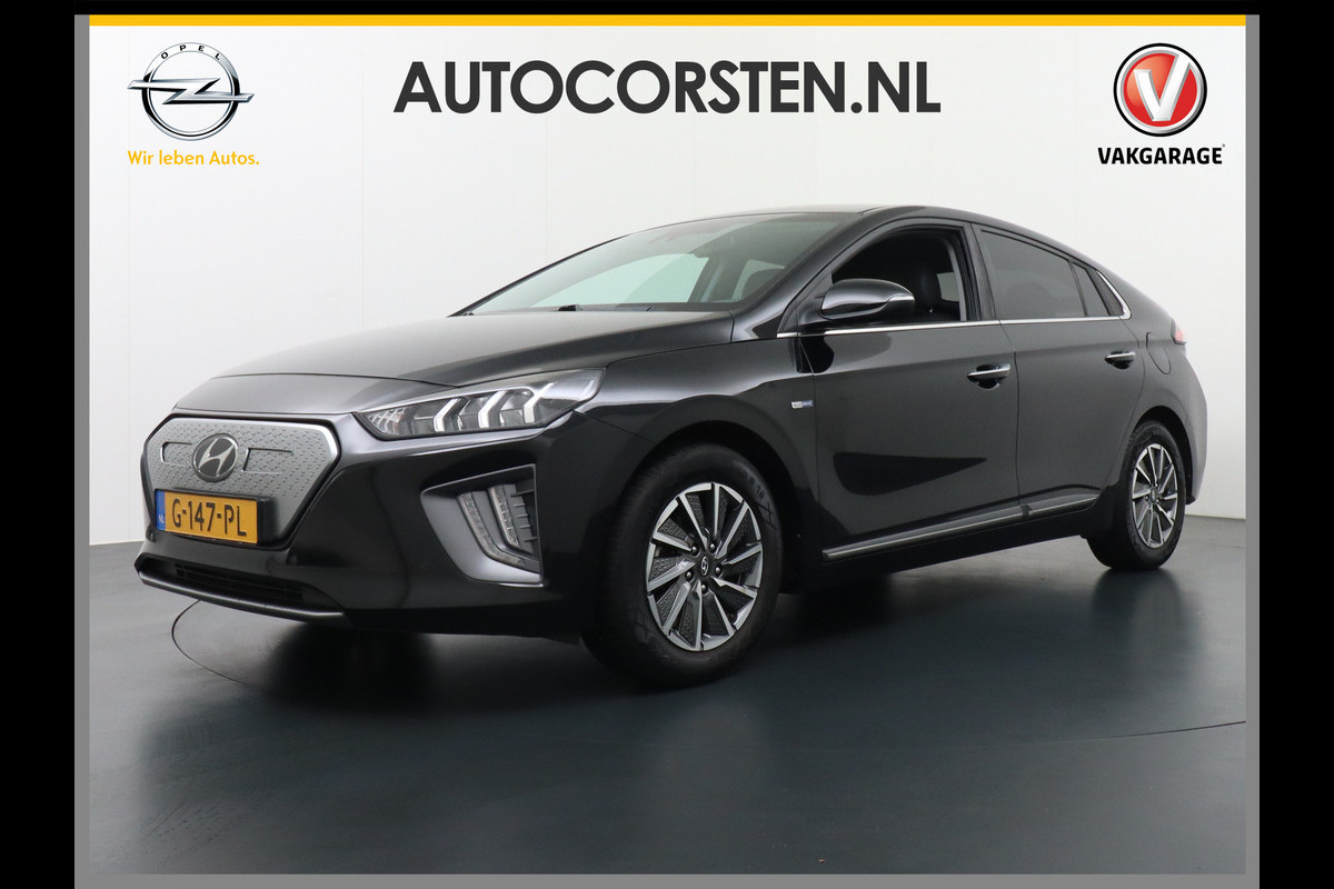 Hyundai IONIQ Premium EV 38kWh Apple Carplay Android Auto Ecc Cruise-Control Adaptief Led Infinity-luidsprekers Warmtepomp Leder Camera Pdc Na Verwarmde stoelen Bluetooth Keyless Lmv Connected I-Key Lane-Assist Verkeersbord-detectie