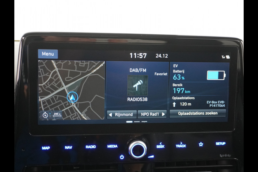 Hyundai IONIQ Premium EV 38kWh Apple Carplay Android Auto Ecc Cruise-Control Adaptief Led Infinity-luidsprekers Warmtepomp Leder Camera Pdc Na Verwarmde stoelen Bluetooth Keyless Lmv Connected I-Key Lane-Assist Verkeersbord-detectie