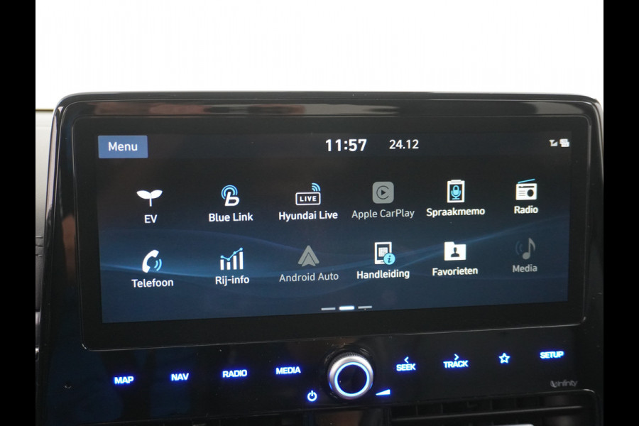 Hyundai IONIQ Premium EV 38kWh Apple Carplay Android Auto Ecc Cruise-Control Adaptief Led Infinity-luidsprekers Warmtepomp Leder Camera Pdc Na Verwarmde stoelen Bluetooth Keyless Lmv Connected I-Key Lane-Assist Verkeersbord-detectie