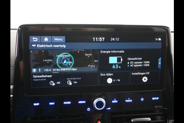 Hyundai IONIQ Premium EV 38kWh Apple Carplay Android Auto Ecc Cruise-Control Adaptief Led Infinity-luidsprekers Warmtepomp Leder Camera Pdc Na Verwarmde stoelen Bluetooth Keyless Lmv Connected I-Key Lane-Assist Verkeersbord-detectie