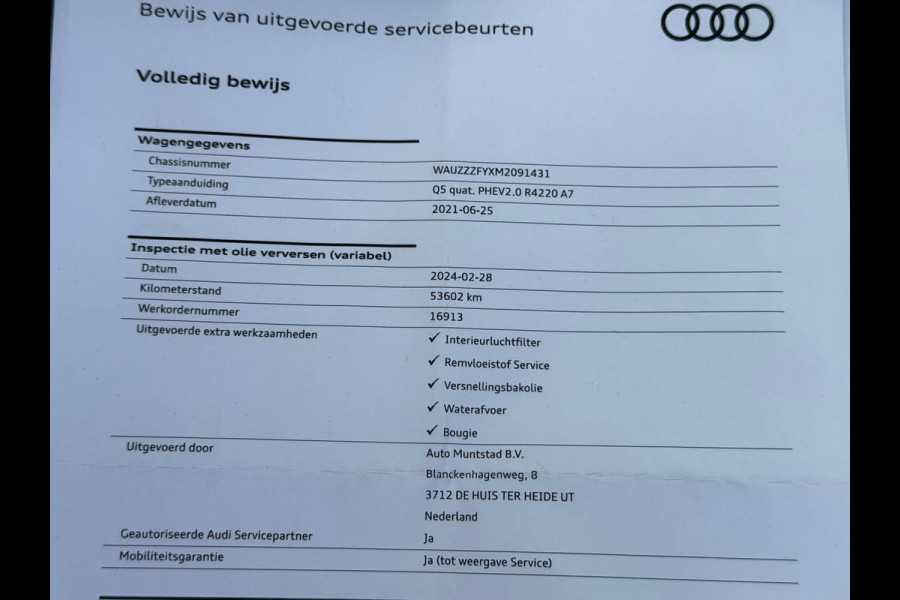 Audi Q5 50 TFSI * S-Line * Elect. Panoramadak * Elect. Achterklep * Rondom zicht camera *