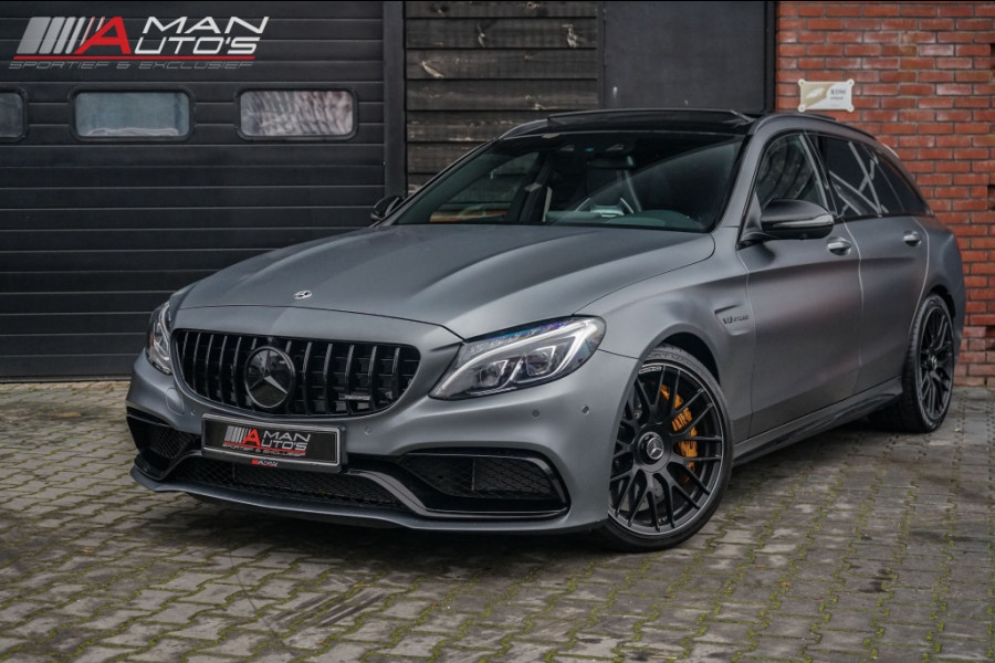 Mercedes-Benz C-Klasse -klasse C63S AMG Pano/Burm/Perf-zetels/Ceramic/Memory/360/Night