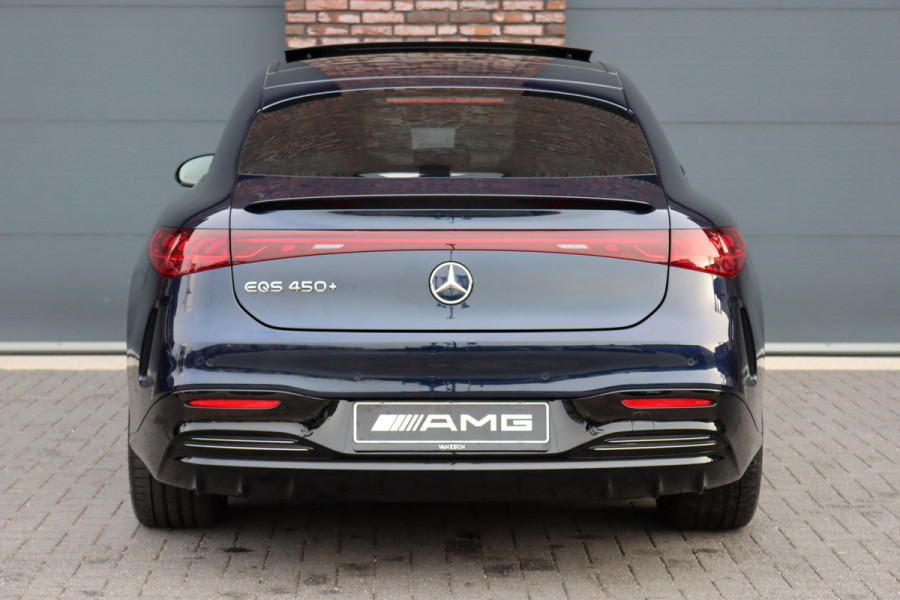 Mercedes-Benz EQS 450+ AMG Line 108 kWh | Netto ex BTW 68.500,- | Hyperscreen | Airmatic | Distronic+ | Achterasbesturing | Panoramadak | HUD | Burmester | Memory | Leder | Surround Camera | Keyless Go |