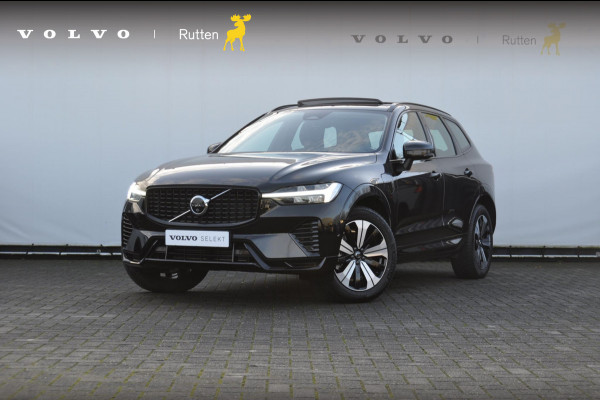 Volvo XC60 T6 350PK Long Range AWD Plus Dark / Panoramisch schuif-kantel dak / Lederen bekleding / Elektrisch bedienbare voorstoelen met geheugen / 360 Camera / Stoelverwarming voor en achter / Apple Carplay / Trekhaak / BLIS /