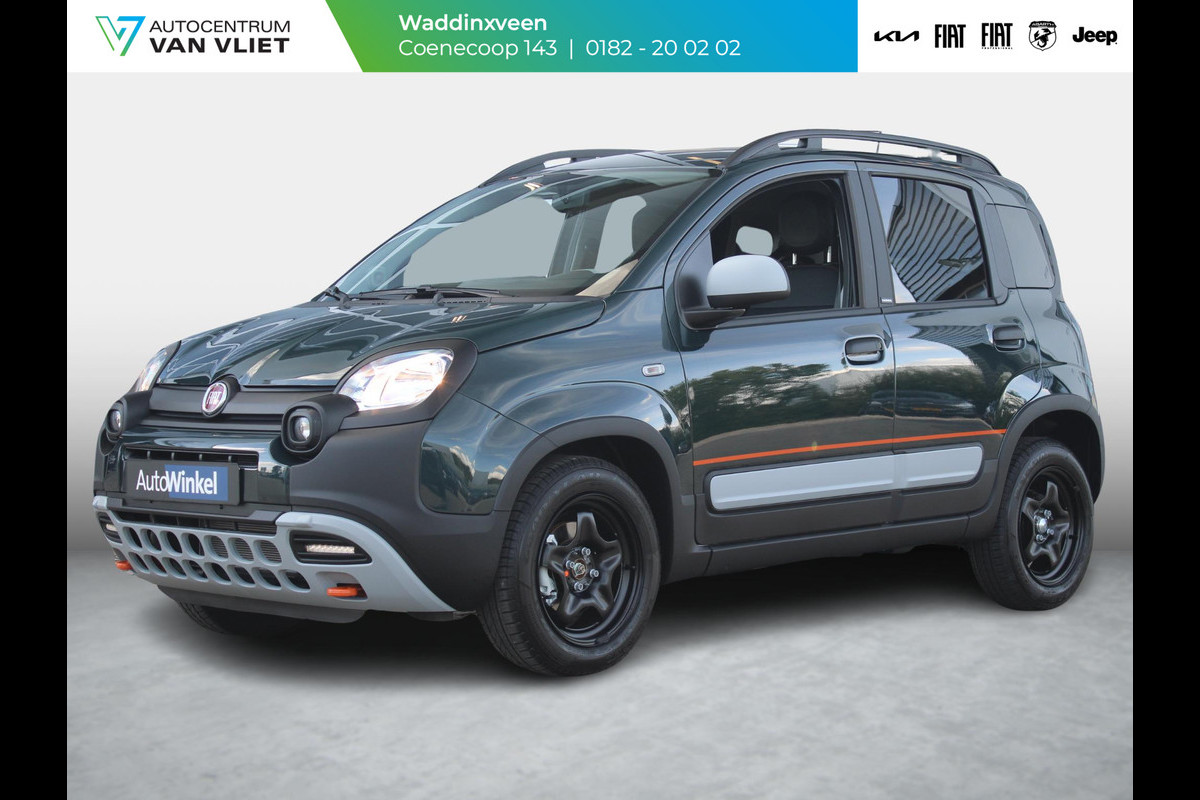 Fiat Panda Hybrid Garmin Cross | Clima | Priv. glass | Dakrails | 5-Persoons | Apple Carplay | Verde Foresta | Pack Garmin