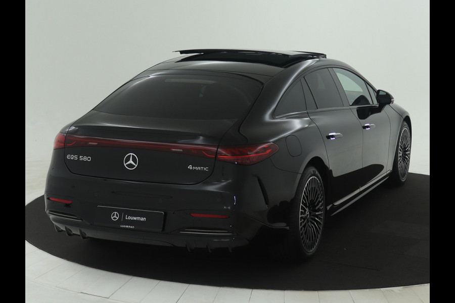 Mercedes-Benz EQS 580 4MATIC AMG Line 108 kWh | Achterasbesturing tot 10° | Garagedeuropener | Premium Plus pakket | Akoestiekcomfortpakket | MBUX augmented reality voor navigatie | Nightpakket | Rijassistentiepakket plus |