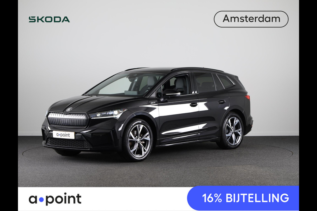 Škoda ENYAQ iV 60 Sportline Business 58 kWh 180 pk | Navigatie | Parkeersensoren | Achteruitrijcamera | Stoelverwarming | Autom. airco (3 zones) |