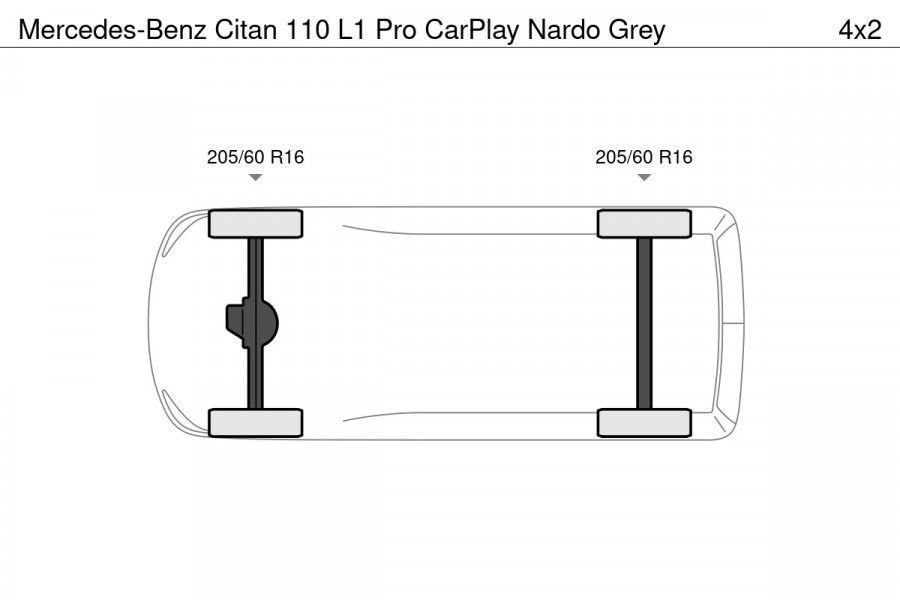 Mercedes-Benz Citan 110 L1 Pro CarPlay Nardo Grey