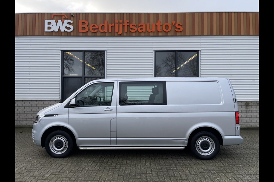 Volkswagen Transporter T6.1 2.0 TDI L2H1 30 DC 6 persoons Comfortline / vaste prijs rijklaar € 29.950 marge / lease vanaf € 536 / airco / navi / cruise / zilver metallic / trekhaak 2200 kg ! / euro 6