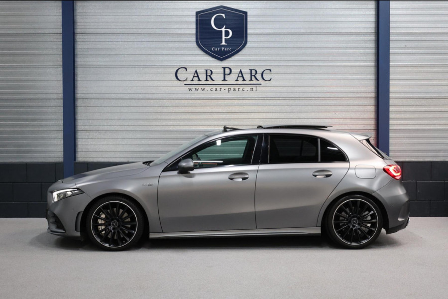 Mercedes-Benz A-Klasse AMG 35 4MATIC 306+PK BTW/MATT/MULTIBEAM/SFEER/VIRTUAL/PANO/LEER+S.VERWARMING/19"/CAM/ACC/12 MDN GARANTIE!