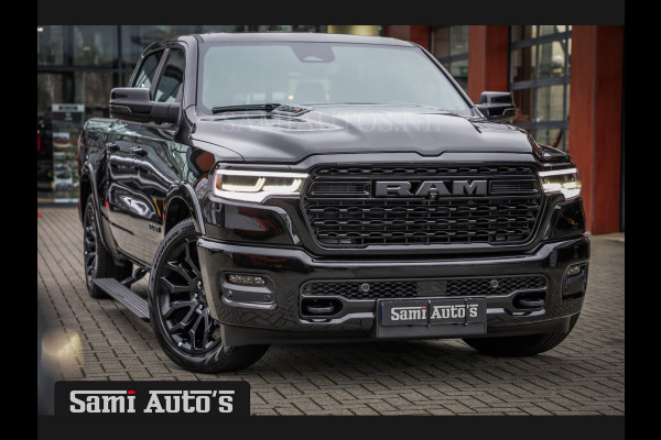 Dodge Ram 1500 LIMITED NIGHT HIGH OUTPUT H.O 540PK 706 Nm 2025 | XB9 | MASSAGE | BOM VOL | CREW CAB | DUBBELE CABINE | GRIJSKENTEKEN | DE MEEST LUXUEUZE en BEGEERDE Pick-up VOORRAAD NR 2338 - 5404