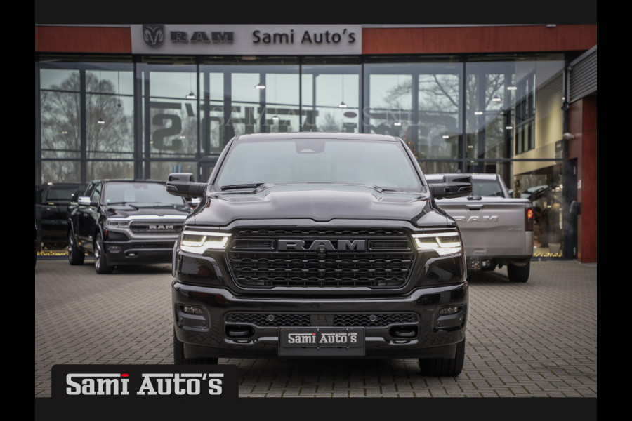 Dodge Ram 1500 LIMITED NIGHT HIGH OUTPUT H.O 540PK 706 Nm 2025 | XB9 | MASSAGE | BOM VOL | CREW CAB | DUBBELE CABINE | GRIJSKENTEKEN | DE MEEST LUXUEUZE en BEGEERDE Pick-up VOORRAAD NR 2338 - 5404