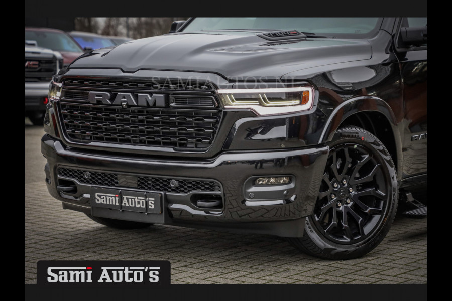 Dodge Ram 1500 LIMITED NIGHT HIGH OUTPUT H.O 540PK 706 Nm 2025 | XB9 | MASSAGE | BOM VOL | CREW CAB | DUBBELE CABINE | GRIJSKENTEKEN | DE MEEST LUXUEUZE en BEGEERDE Pick-up VOORRAAD NR 2338 - 5404