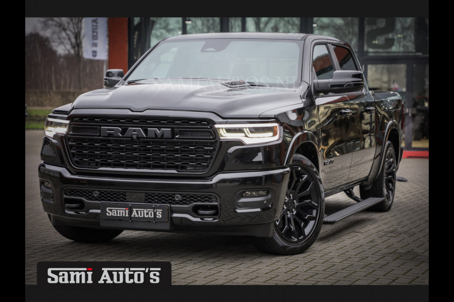 Dodge Ram 1500 LIMITED NIGHT H.O 540PK 706 Nm 2025 | XB9 | MASSAGE | BOM VOL | CREW CAB | DUBBELE CABINE | GRIJSKENTEKEN | €99950,- EXCL BTW | DE MEEST LUXUEUZE en BEGEERDE Pick-up VOORRAAD NR 2330 - 7407