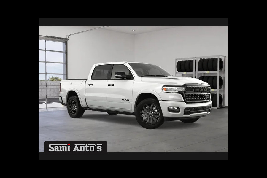 Dodge Ram 1500 LIMITED NIGHT H.O 540PK 706 Nm | XB9 | MASSAGE | BOM VOL | PW7 WHITE | CREW CAB | DUBBELE CABINE | GRIJSKENTEKEN | VOORRAAD NR 2336 - 7700