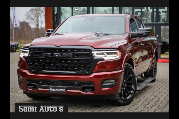 Dodge Ram 1500 LIMITED NIGHT HIGH OUTPUT 540PK 706 Nm 2025 | XB9 | MASSAGE | BOM VOL | CREW CAB | DUBBELE CABINE | GRIJSKENTEKEN | DE MEEST LUXUEUZE en BEGEERDE Pick-up | VOORRAAD NR 2302 - 7425