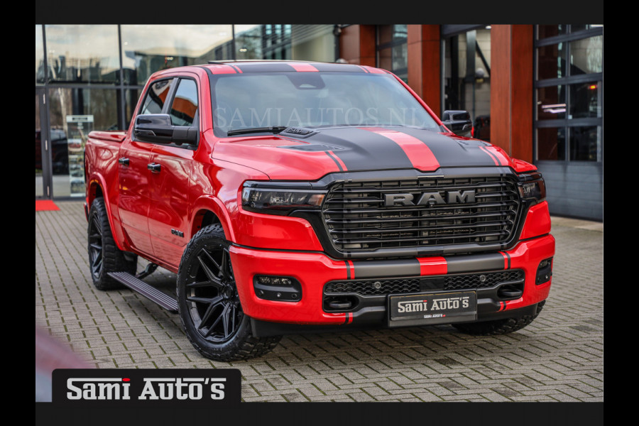 Dodge Ram 2025 NIGHT PREMIUM | BOM VOL + 14.4 INCH SCHERM + LUCHTVERING + HUD | HURRICANE 420PK 636 Nm | PRIJS MET LPG EN COVER EN GARANTI DUBBELE CABINE | PICK UP | 5 PERSOONS | DC | GRIJSKENTEKEN | PR4 FLAME RED | VOORRAAD NR 2234 - 4995