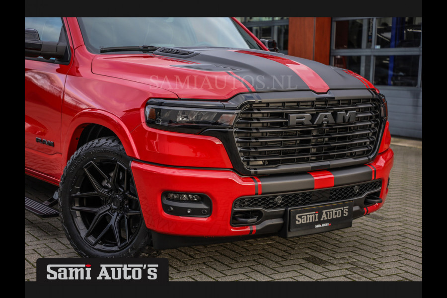 Dodge Ram 2025 NIGHT PREMIUM | BOM VOL + 14.4 INCH SCHERM + LUCHTVERING + HUD | HURRICANE 420PK 636 Nm | PRIJS MET LPG EN COVER EN GARANTI DUBBELE CABINE | PICK UP | 5 PERSOONS | DC | GRIJSKENTEKEN | PR4 FLAME RED | VOORRAAD NR 2234 - 4995