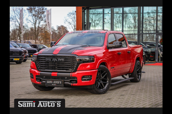 Dodge Ram 2025 NIGHT PREMIUM | BOM VOL + 14.4 INCH SCHERM + LUCHTVERING + HUD | HURRICANE 420PK 636 Nm | PRIJS MET LPG EN COVER EN GARANTI DUBBELE CABINE | PICK UP | 5 PERSOONS | DC | GRIJSKENTEKEN | PR4 FLAME RED | VOORRAAD NR 2234 - 4995