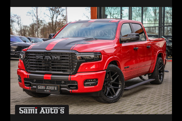 Dodge Ram 2025 NIGHT PREMIUM | BOM VOL + 14.4 INCH SCHERM + LUCHTVERING + HUD | HURRICANE 420PK 636 Nm | PRIJS MET LPG EN COVER EN GARANTI DUBBELE CABINE | PICK UP | 5 PERSOONS | DC | GRIJSKENTEKEN | PR4 FLAME RED | VOORRAAD NR 2234 - 4995