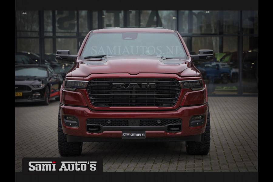 Dodge Ram 2025 LARAMIE SPORT HURRICANE 420PK 636 Nm | PRIJS MET LPG EN COVER EN GARANTIE | DUBBELE CABINE | PICK UP | 5 PERSOONS | DC | GRIJSKENTEKEN | Velvet Red Pearl VOORAAD 2218 - 3854