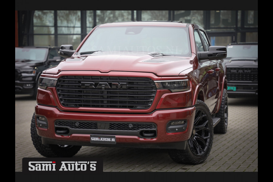 Dodge Ram 2025 LARAMIE SPORT HURRICANE 420PK 636 Nm | PRIJS MET LPG EN COVER EN GARANTIE | DUBBELE CABINE | PICK UP | 5 PERSOONS | DC | GRIJSKENTEKEN | Velvet Red Pearl VOORAAD 2218 - 3854