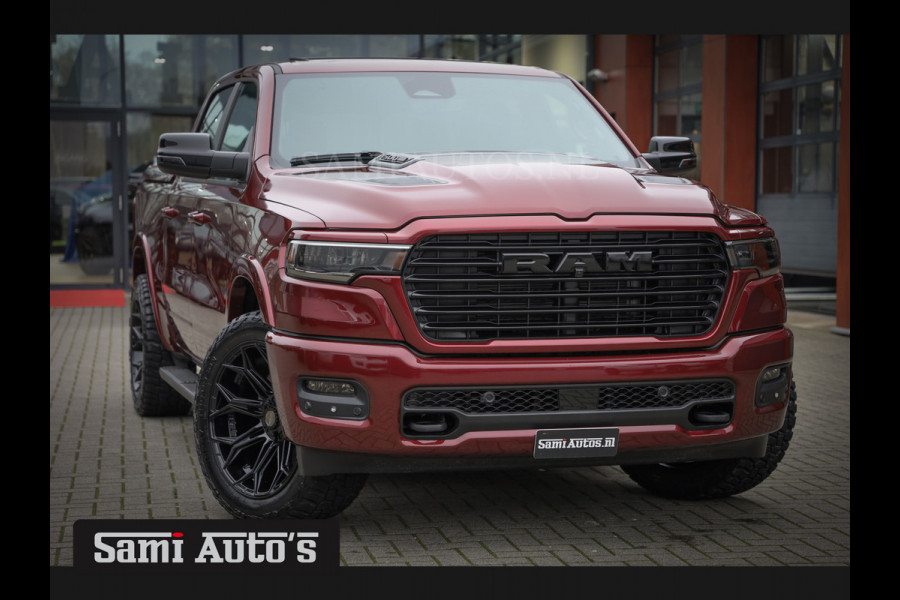 Dodge Ram 2025 LARAMIE SPORT HURRICANE 420PK 636 Nm | PRIJS MET LPG EN COVER EN GARANTIE | DUBBELE CABINE | PICK UP | 5 PERSOONS | DC | GRIJSKENTEKEN | Velvet Red Pearl VOORAAD 2218 - 3854