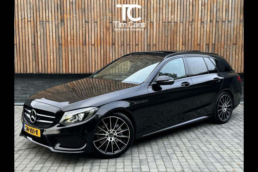 Mercedes-Benz C-Klasse Estate 180 AMG-line Automaat | Panoramadak | Lederen bekleding | Stoelverwarming | Burmester Audio | Achteruitrijcamera | LED ve